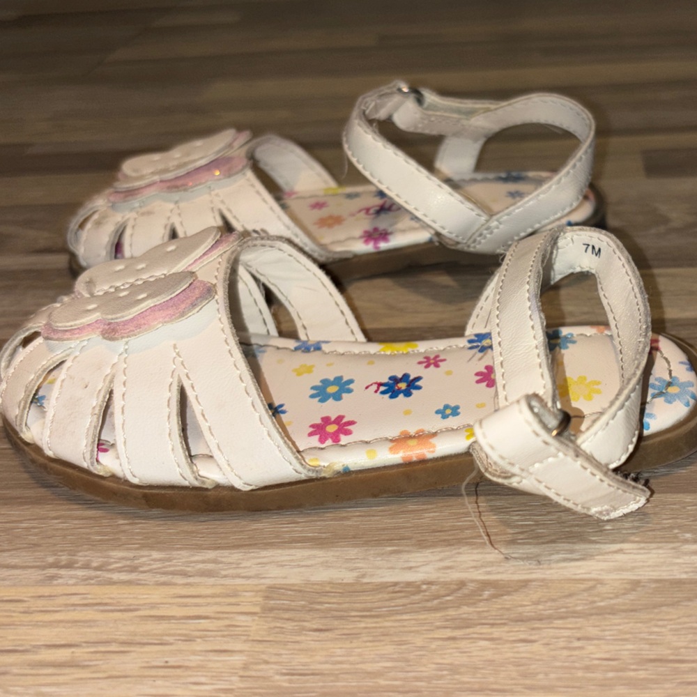 Jellypop Cream Floral Kids Dress Shoes